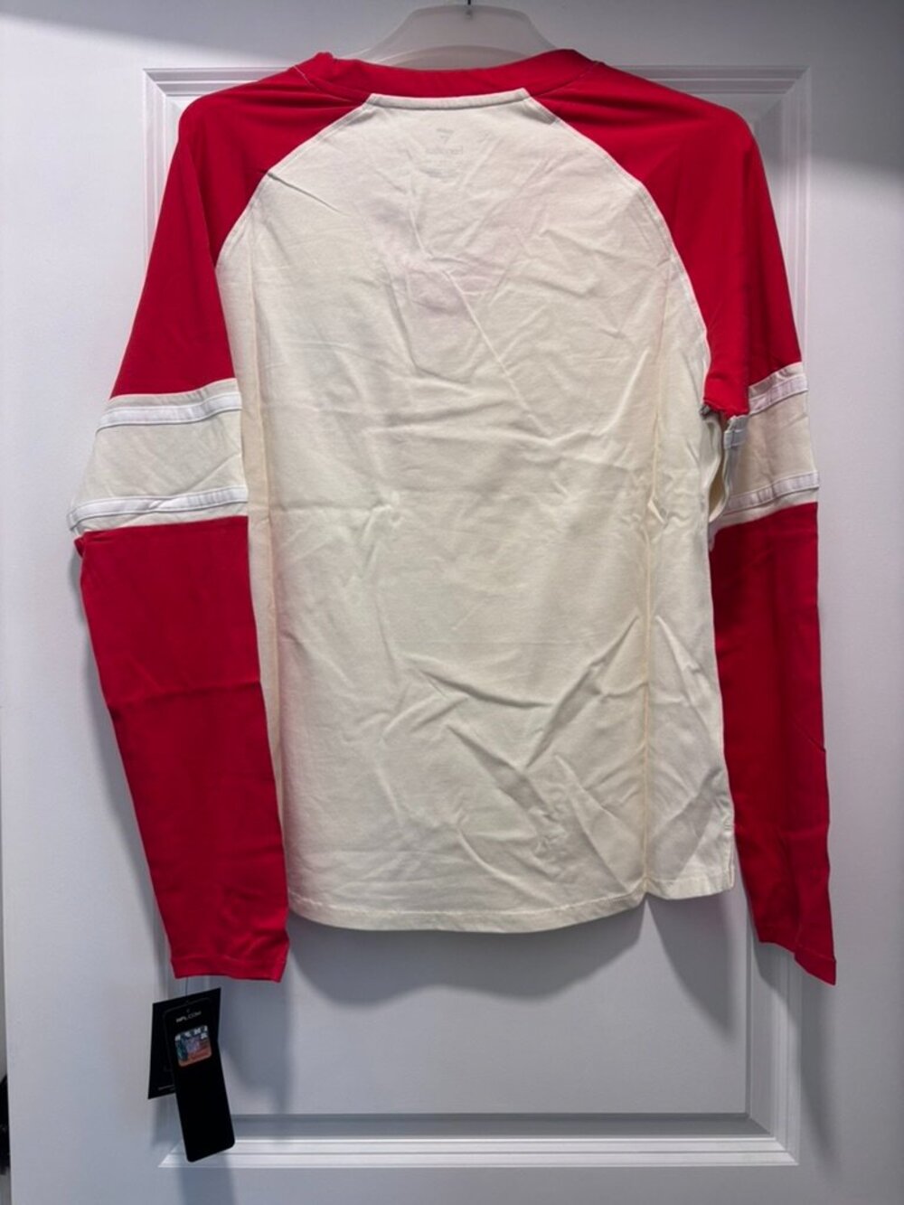 NWT Women's Fanatics Cream/Scarlet San Francisco 49ers Long Sleeve Top - Picture 9 of 10